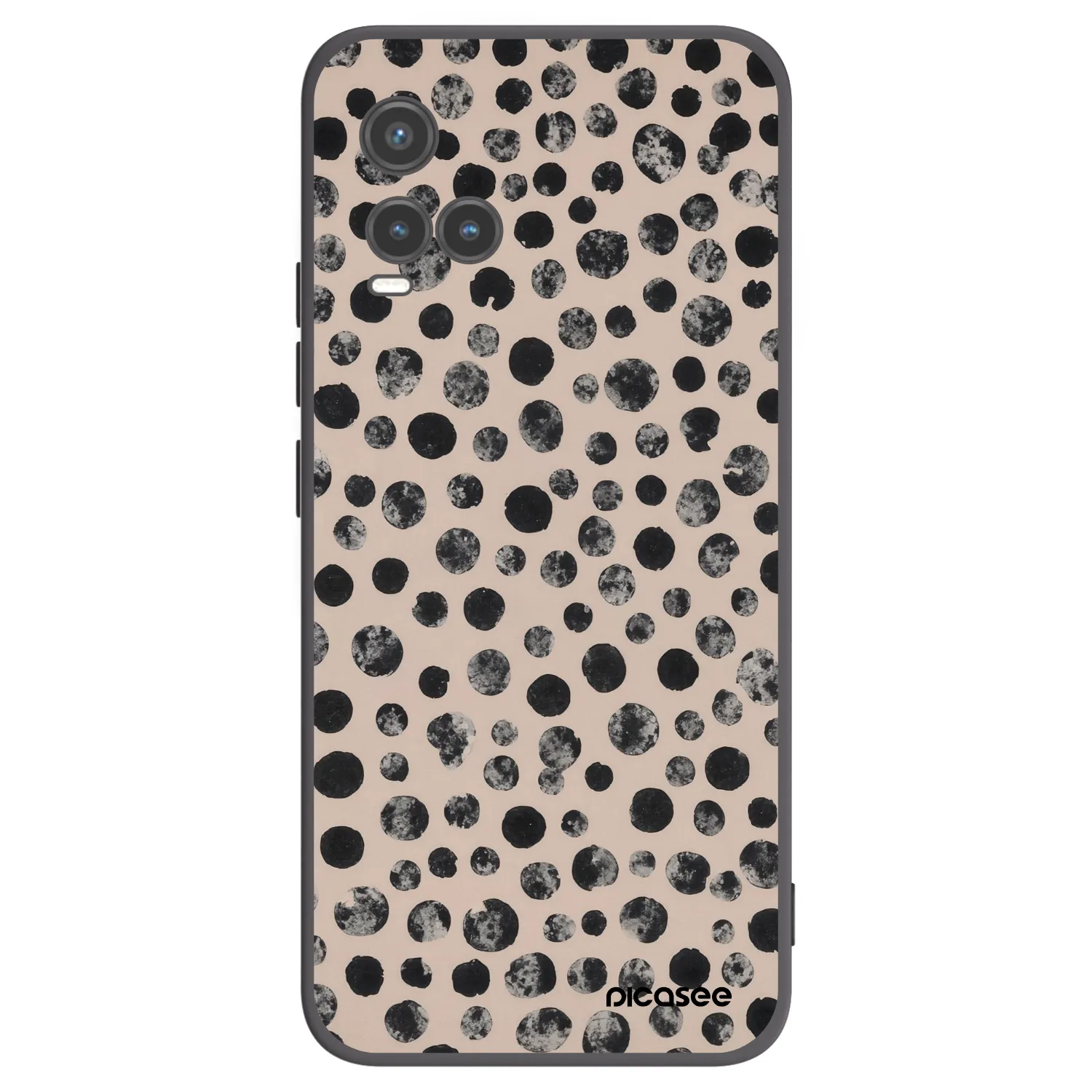 Picasee Vivo Y33s Hülle - Schwarzes Silikon - Dots