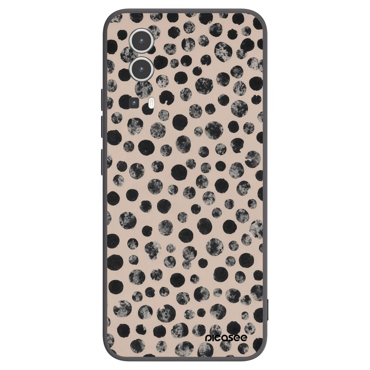 Picasee Vivo Y72 5G Hülle - Schwarzes Silikon - Dots