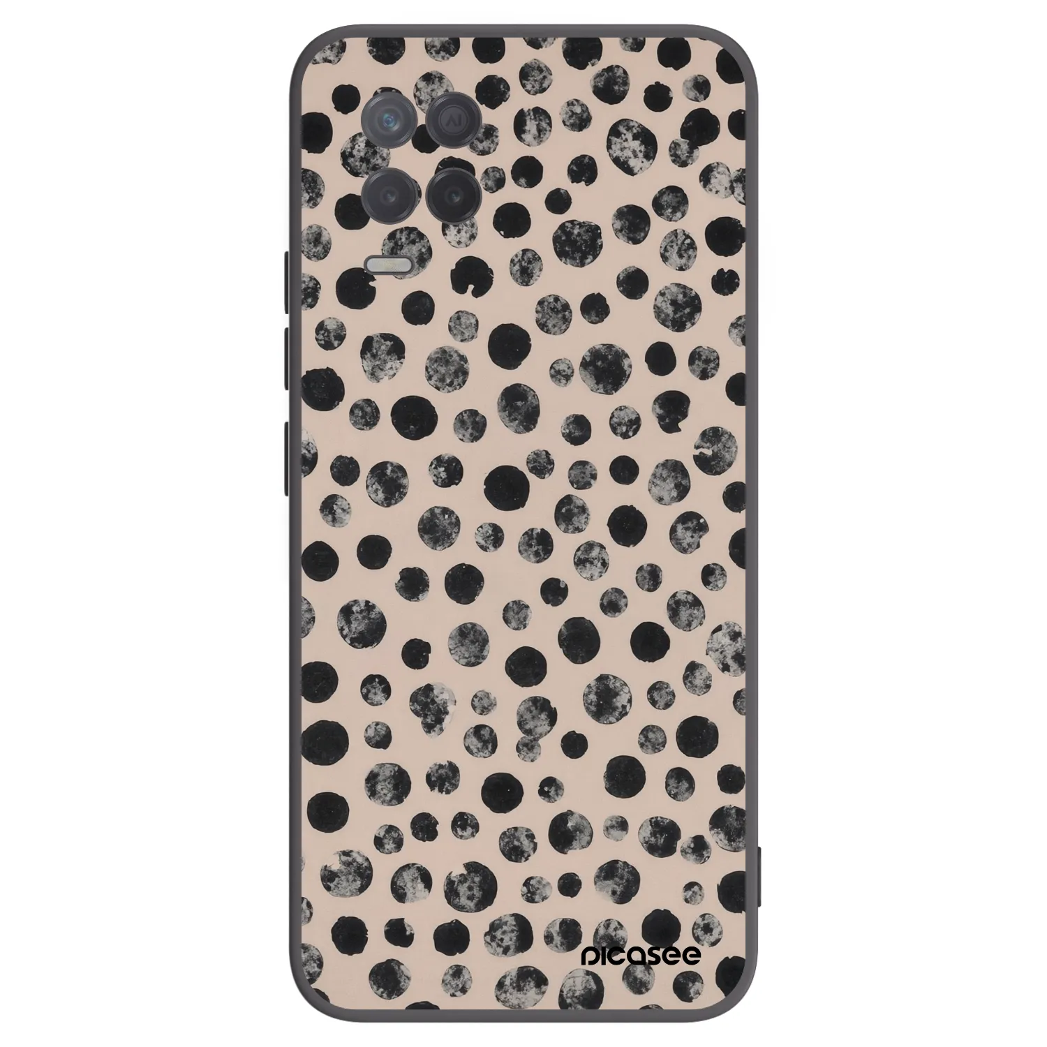 Picasee Realme 8 5G Hülle - Schwarzes Silikon - Dots