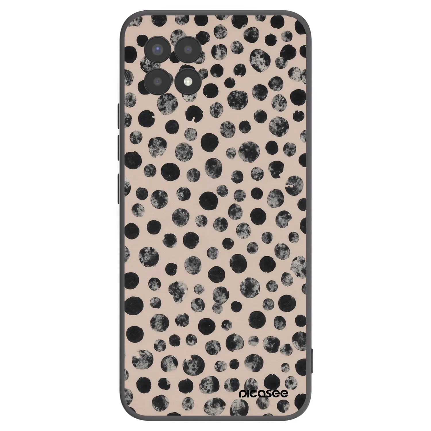 Picasee Realme 8i Hülle - Schwarzes Silikon - Dots