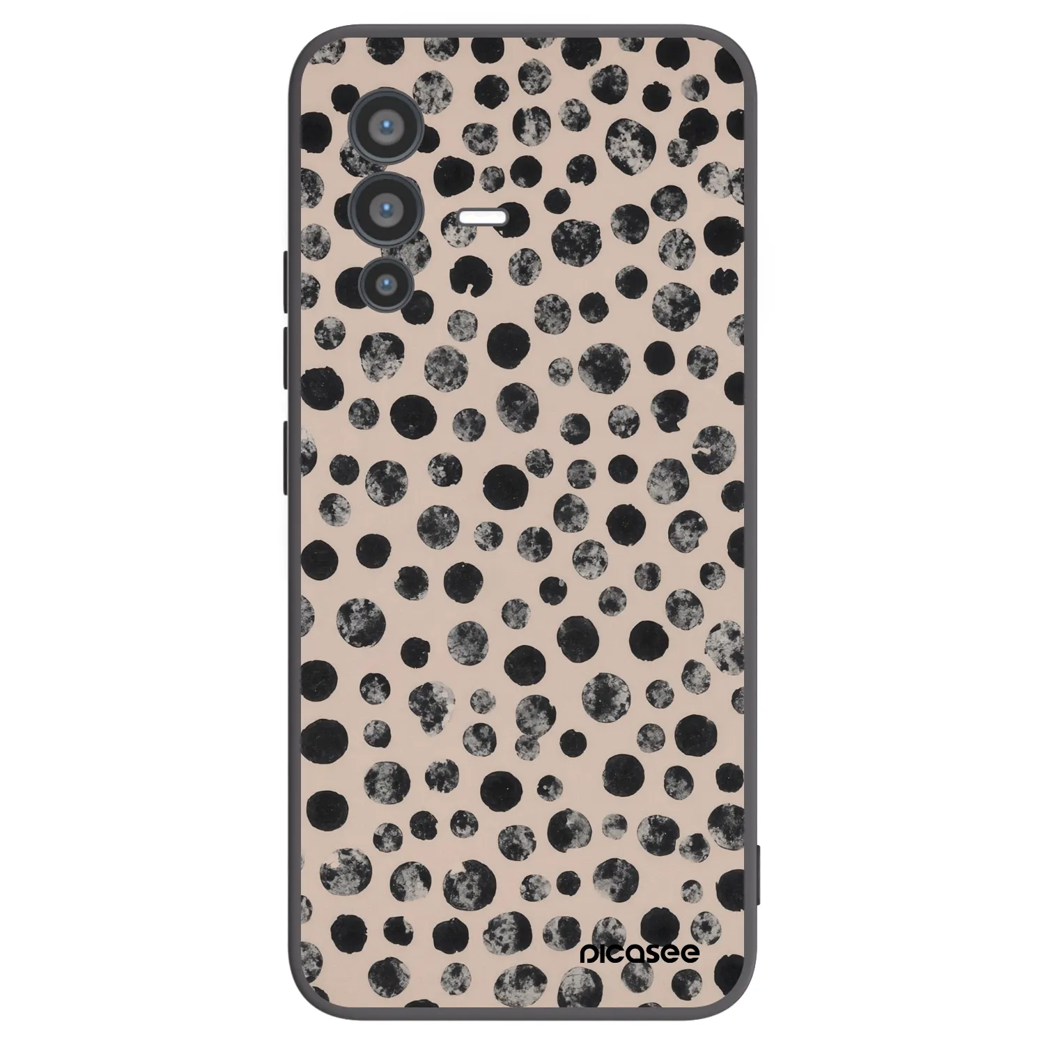 Picasee Vivo V23 5G Hülle - Schwarzes Silikon - Dots