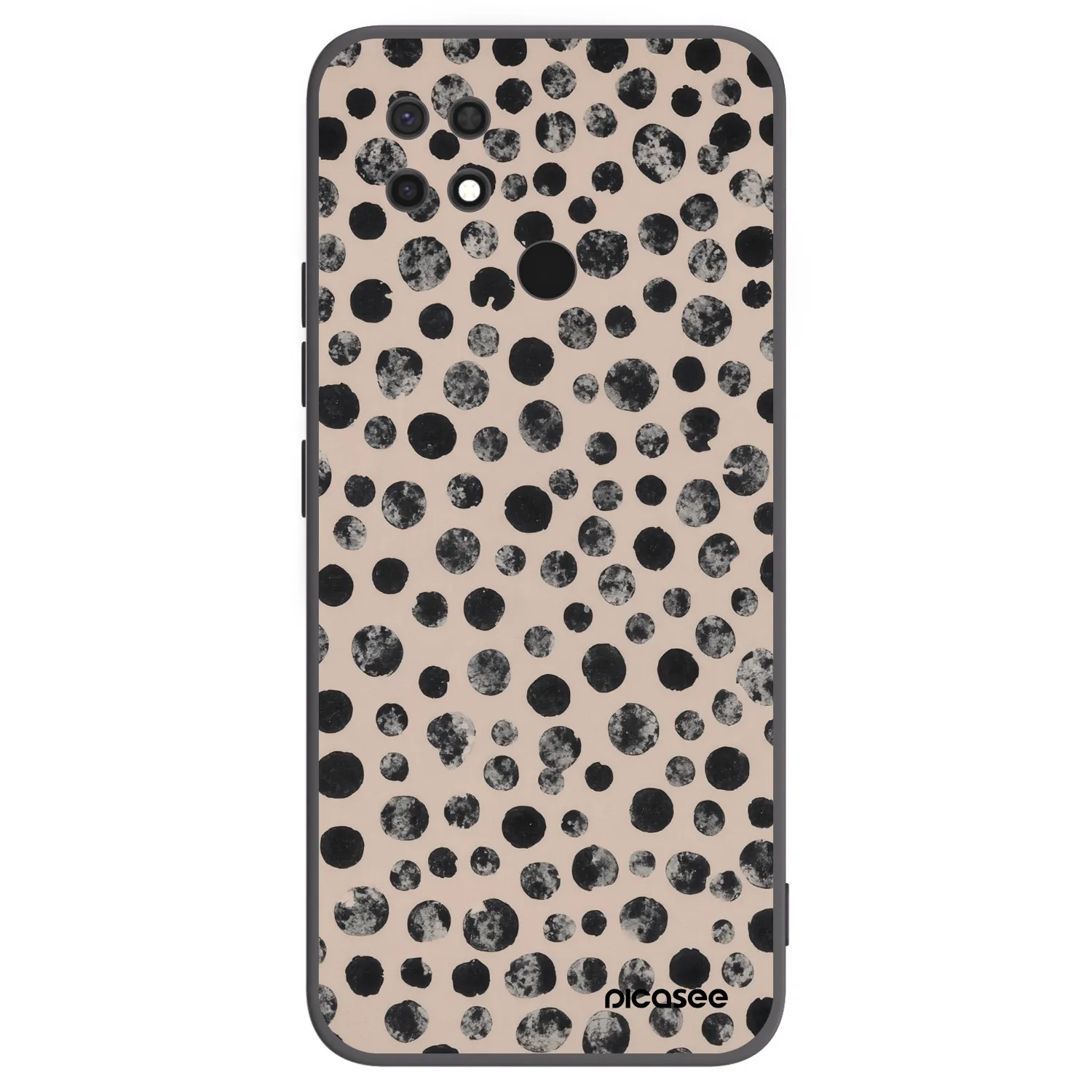 Picasee Xiaomi Redmi 10C Hülle - Schwarzes Silikon - Dots