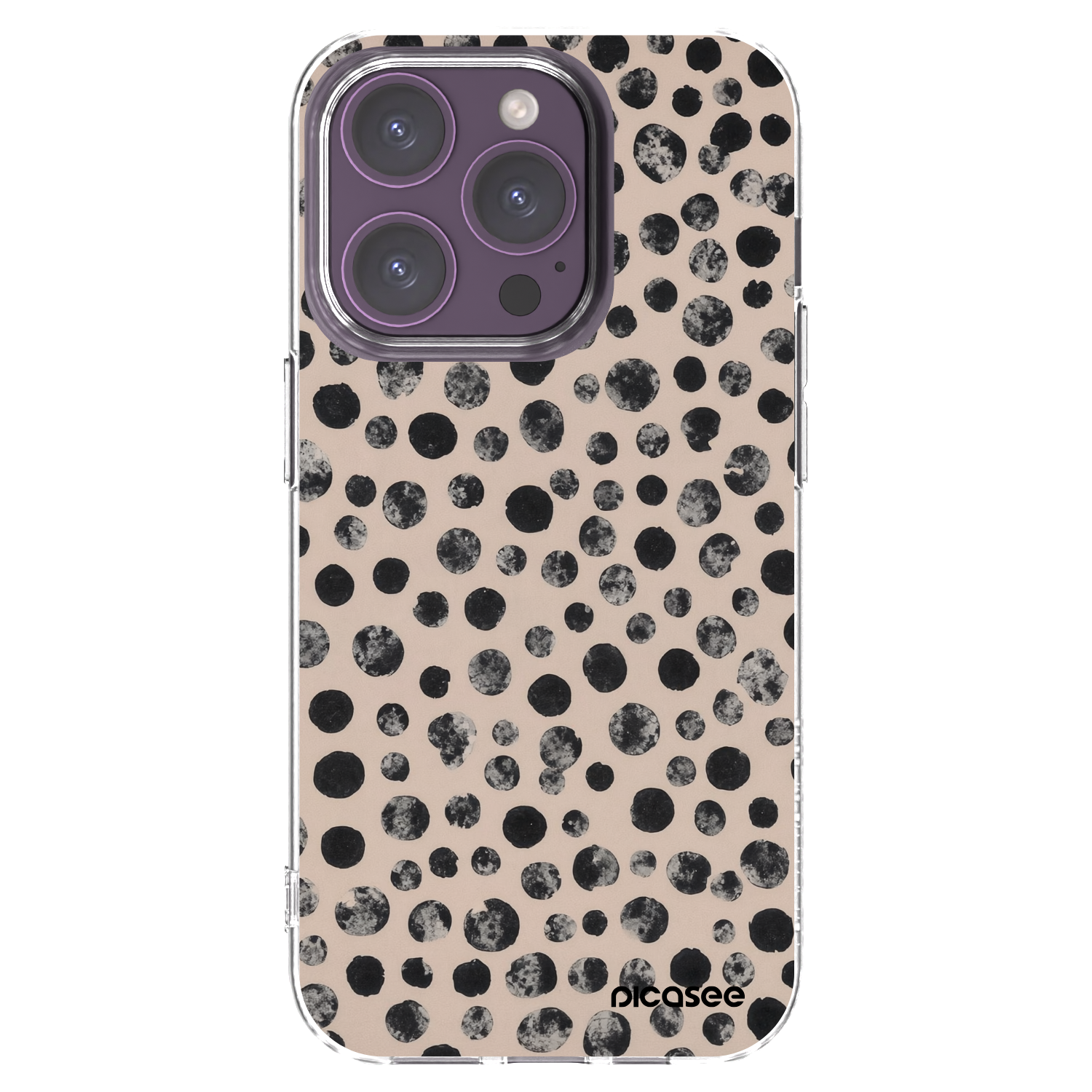 Picasee Apple iPhone 14 Pro Hülle - Transparentes Silikon - Dots