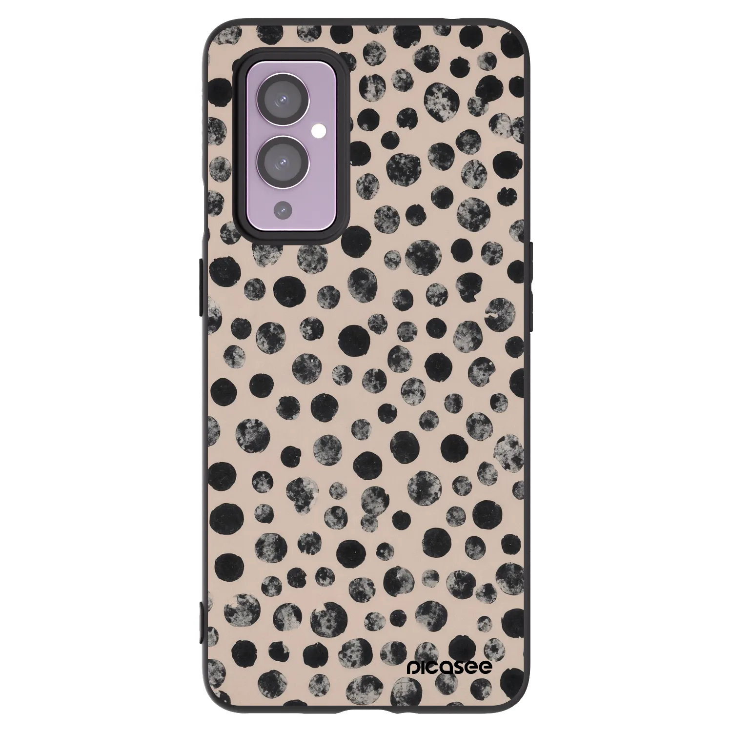 Picasee OnePlus 9 Hülle - Schwarzes Silikon - Dots
