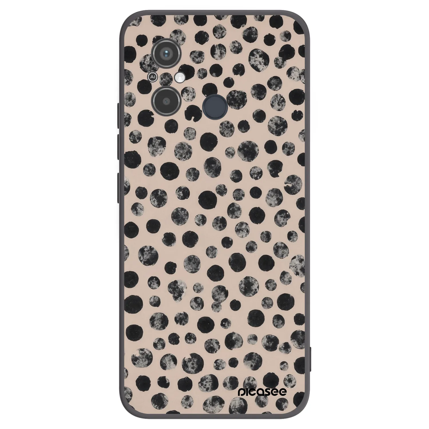 Picasee Xiaomi Redmi 12C Hülle - Schwarzes Silikon - Dots