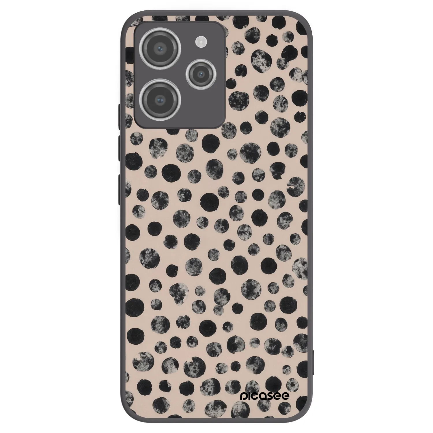 Picasee Xiaomi Redmi 12 4G Hülle - Schwarzes Silikon - Dots