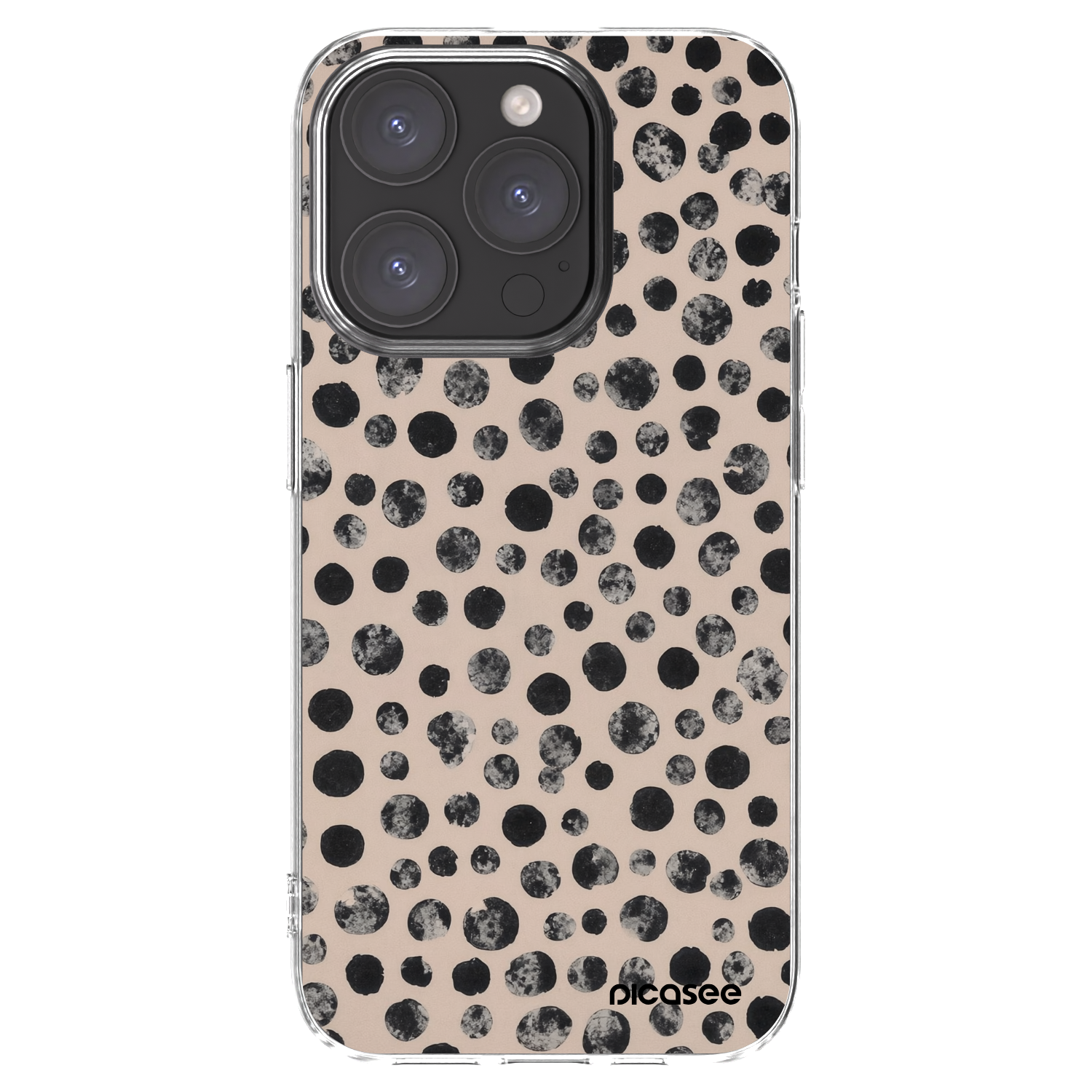Picasee Apple iPhone 15 Pro Hülle - Transparentes Silikon - Dots