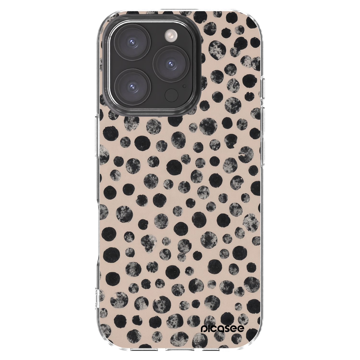 Picasee Apple iPhone 16 Pro Hülle - Transparentes Silikon - Dots