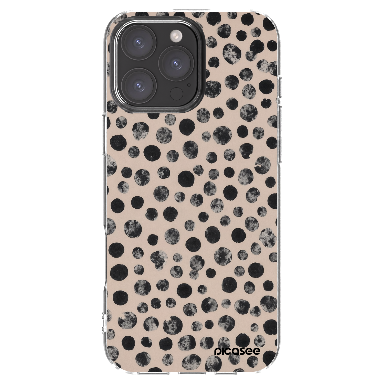 Picasee Apple iPhone 16 Pro Max Hülle - Transparentes Silikon - Dots