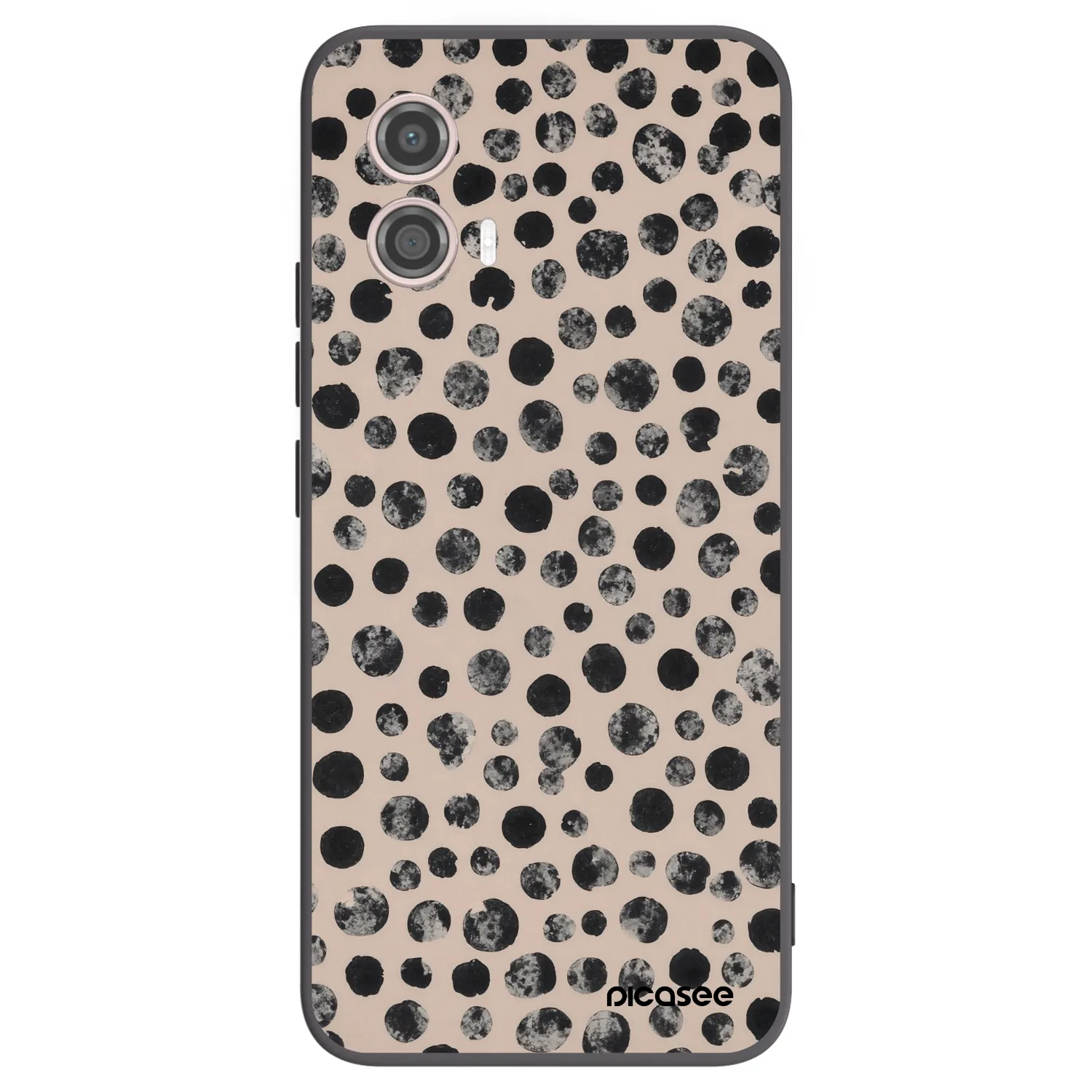 Picasee Motorola Moto G53 5G Hülle - Schwarzes Silikon - Dots
