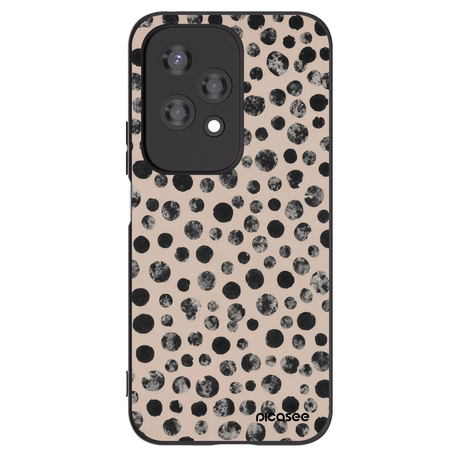 Picasee Honor 200 Lite Hülle - Schwarzes Silikon - Dots