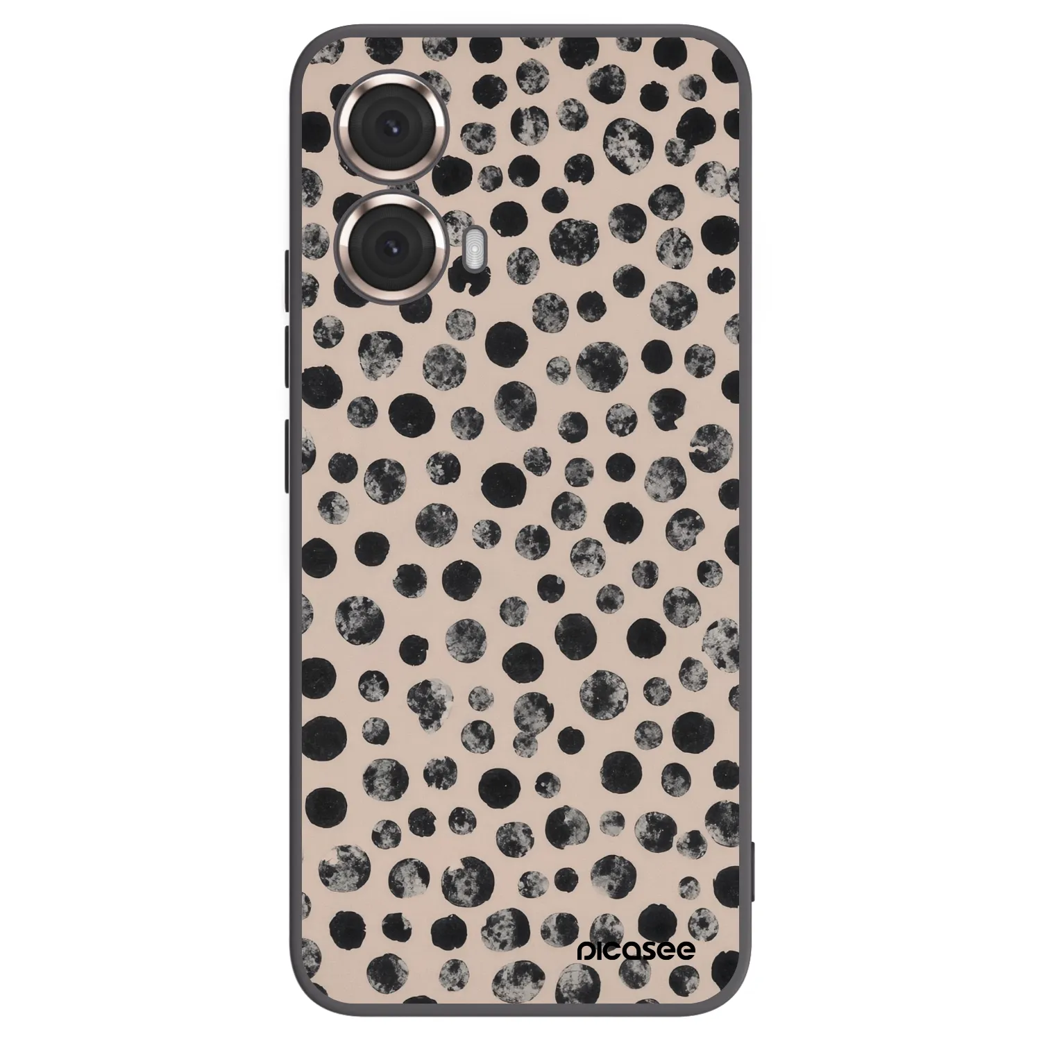 Picasee Motorola Moto G85 Hülle - Schwarzes Silikon - Dots