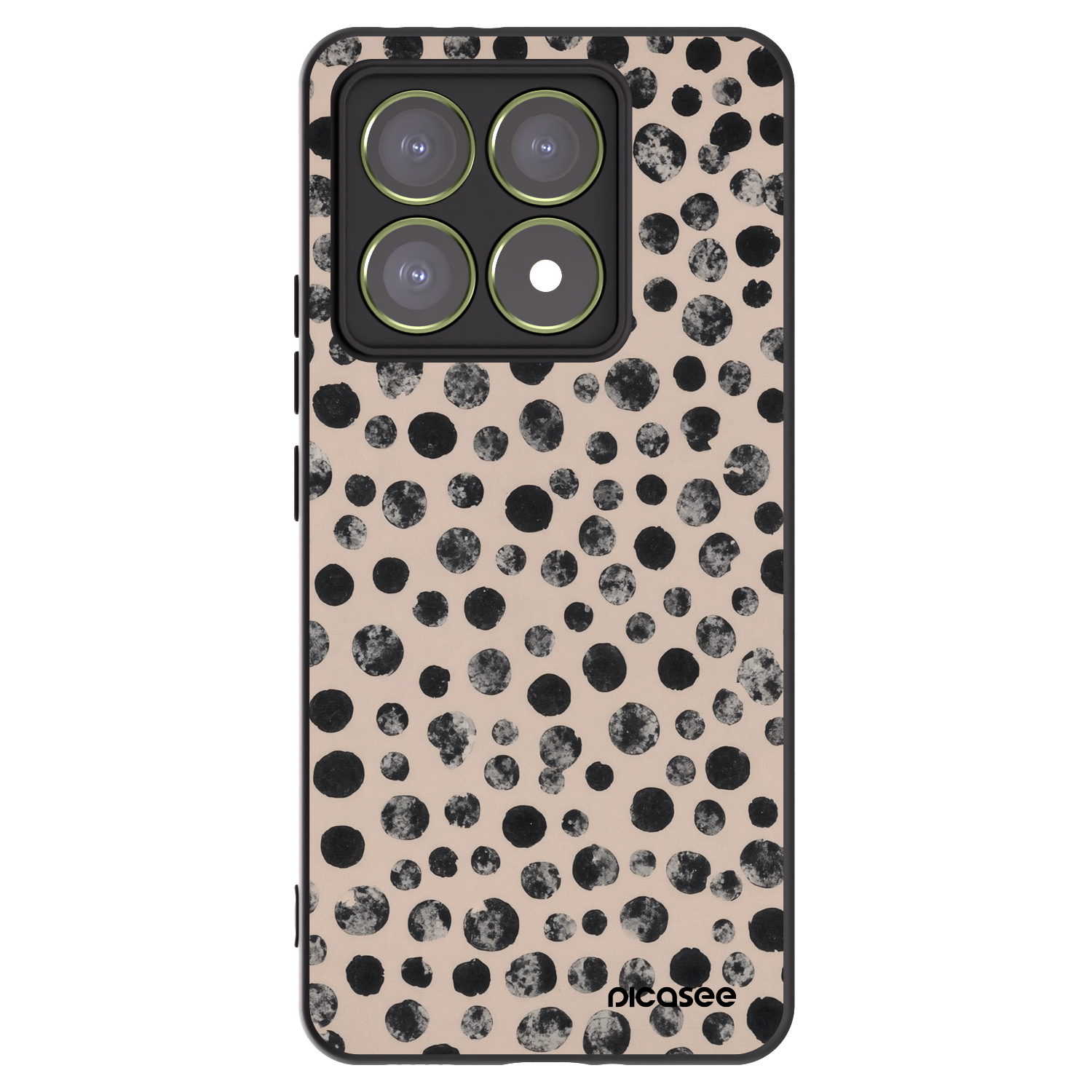 Picasee Xiaomi 14T Hülle - Schwarzes Silikon - Dots