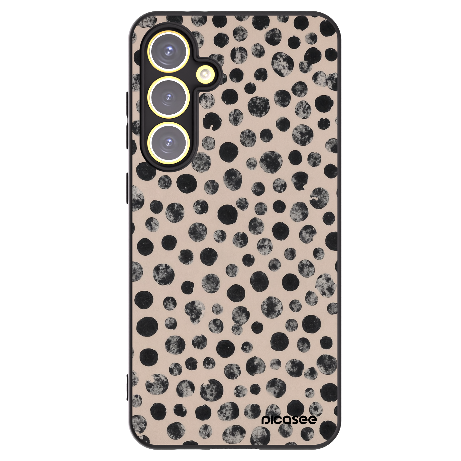 Picasee Samsung Galaxy S24 FE S721B Hülle - Schwarzes Silikon - Dots