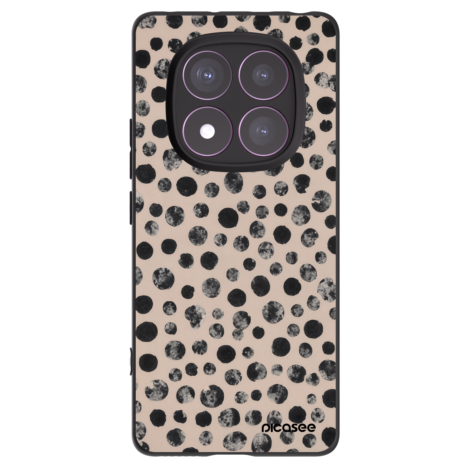 Picasee Xiaomi Redmi Note 14 Pro 4G Hülle - Schwarzes Silikon - Dots