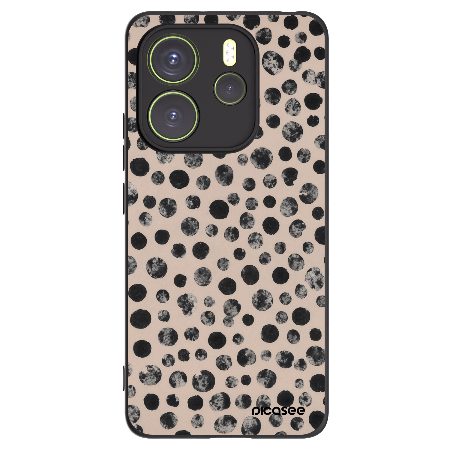 Picasee Xiaomi Redmi Note 14 4G Hülle - Schwarzes Silikon - Dots