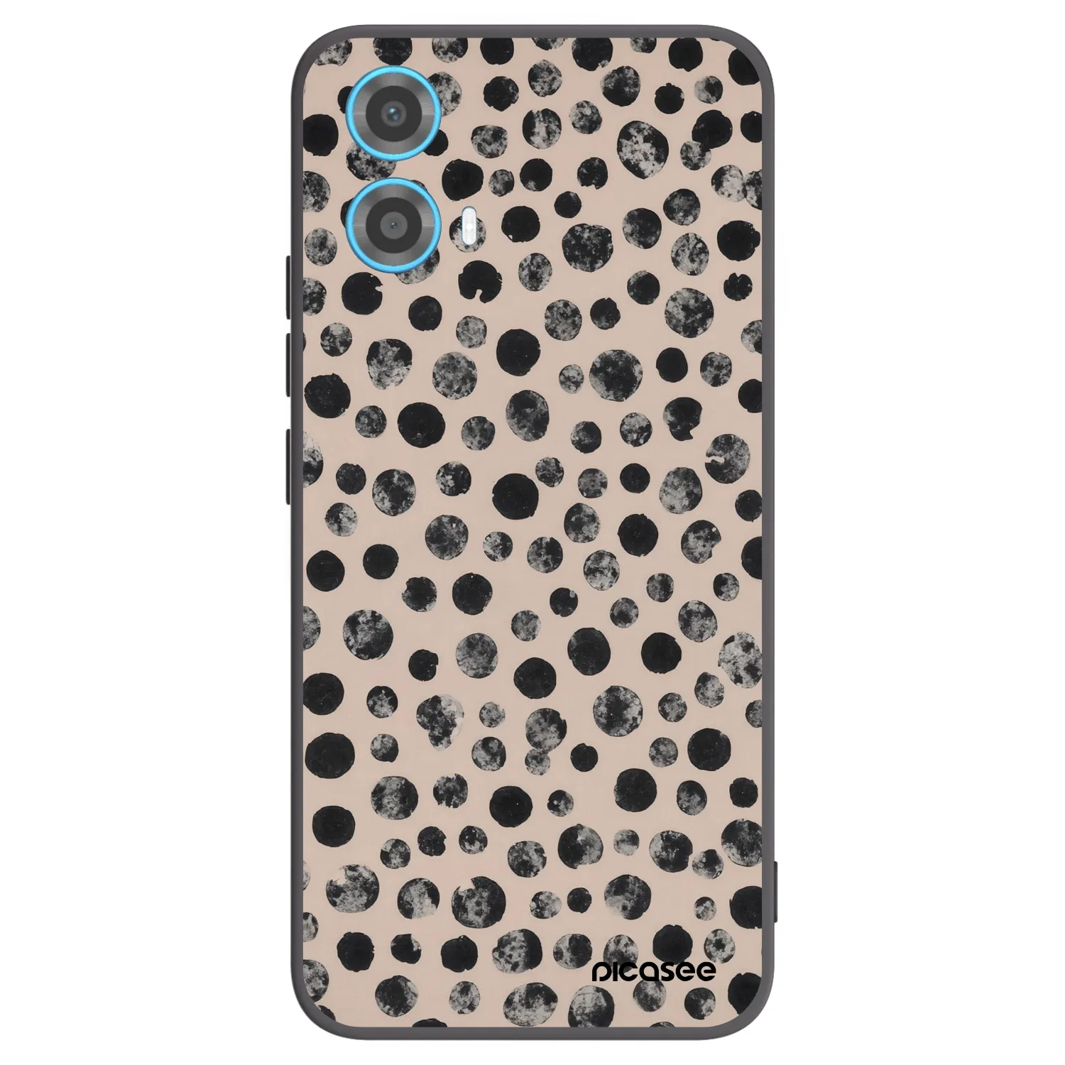 Picasee Motorola Moto G34 5G Hülle - Schwarzes Silikon - Dots