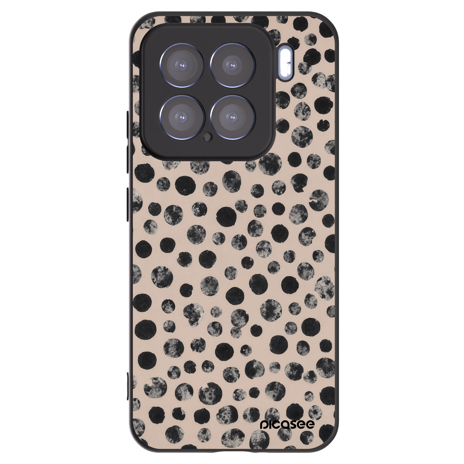 Picasee Xiaomi 15 Hülle - Schwarzes Silikon - Dots