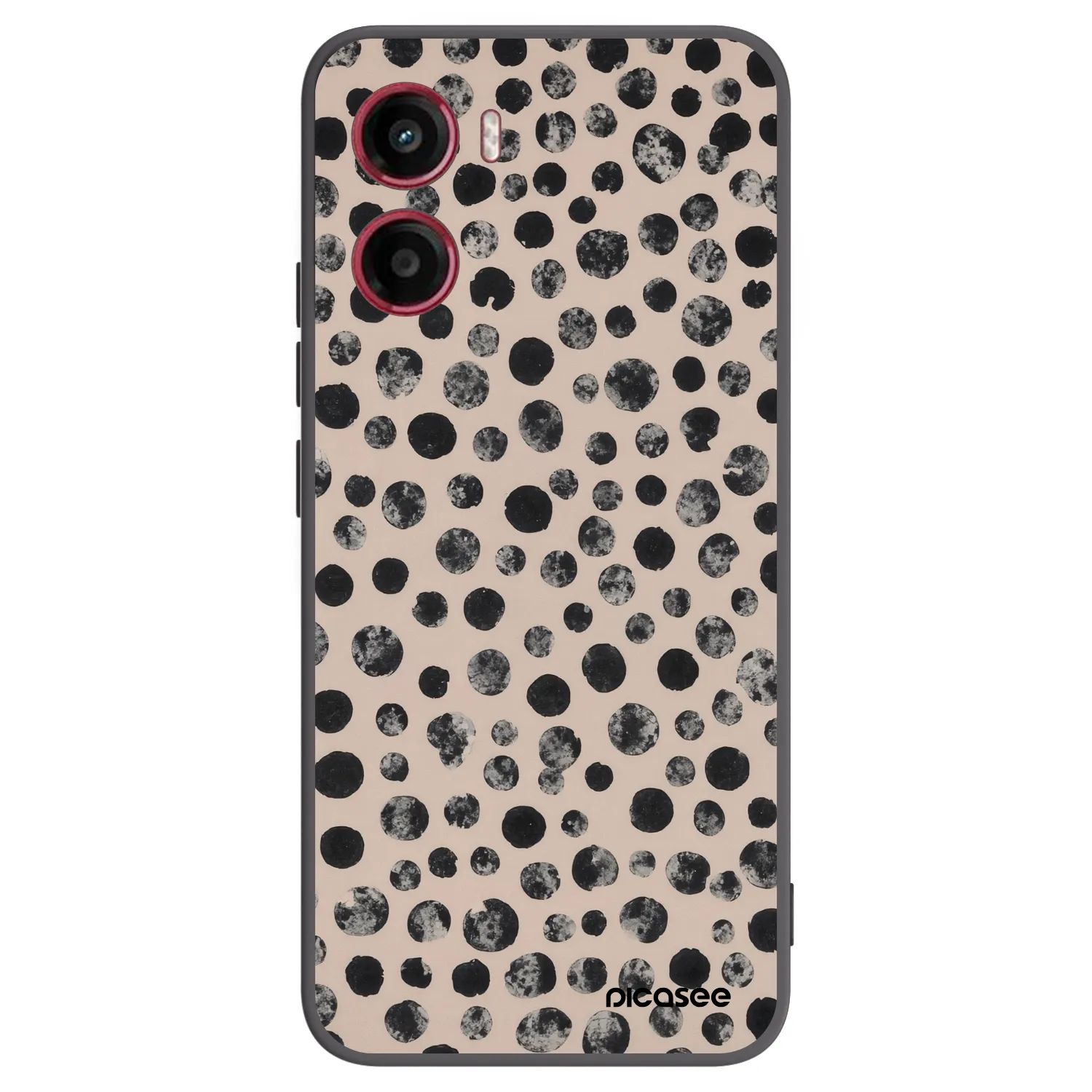 Picasee Motorola Moto G05 Hülle - Schwarzes Silikon - Dots