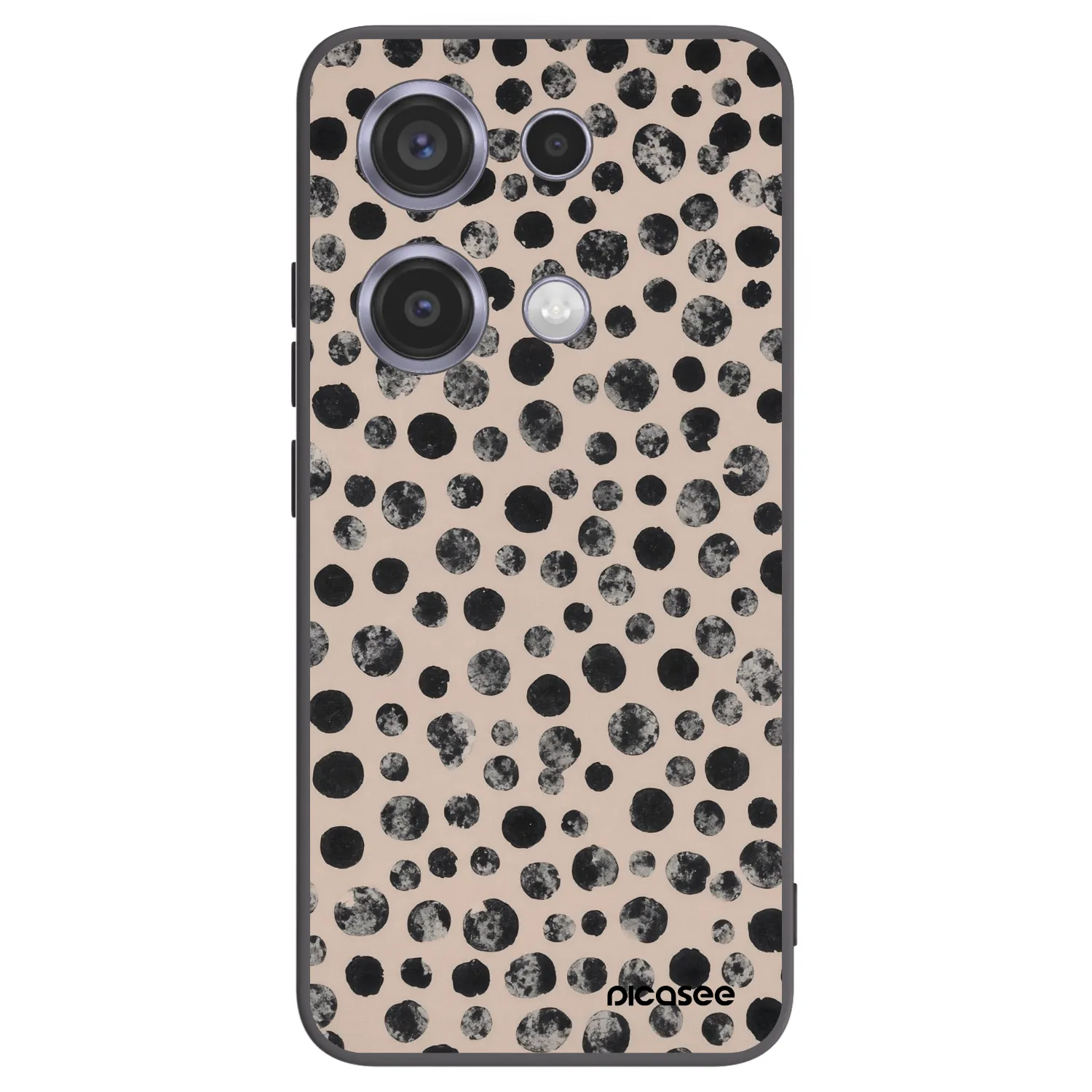 Picasee Xiaomi Redmi Note 14S Hülle - Schwarzes Silikon - Dots