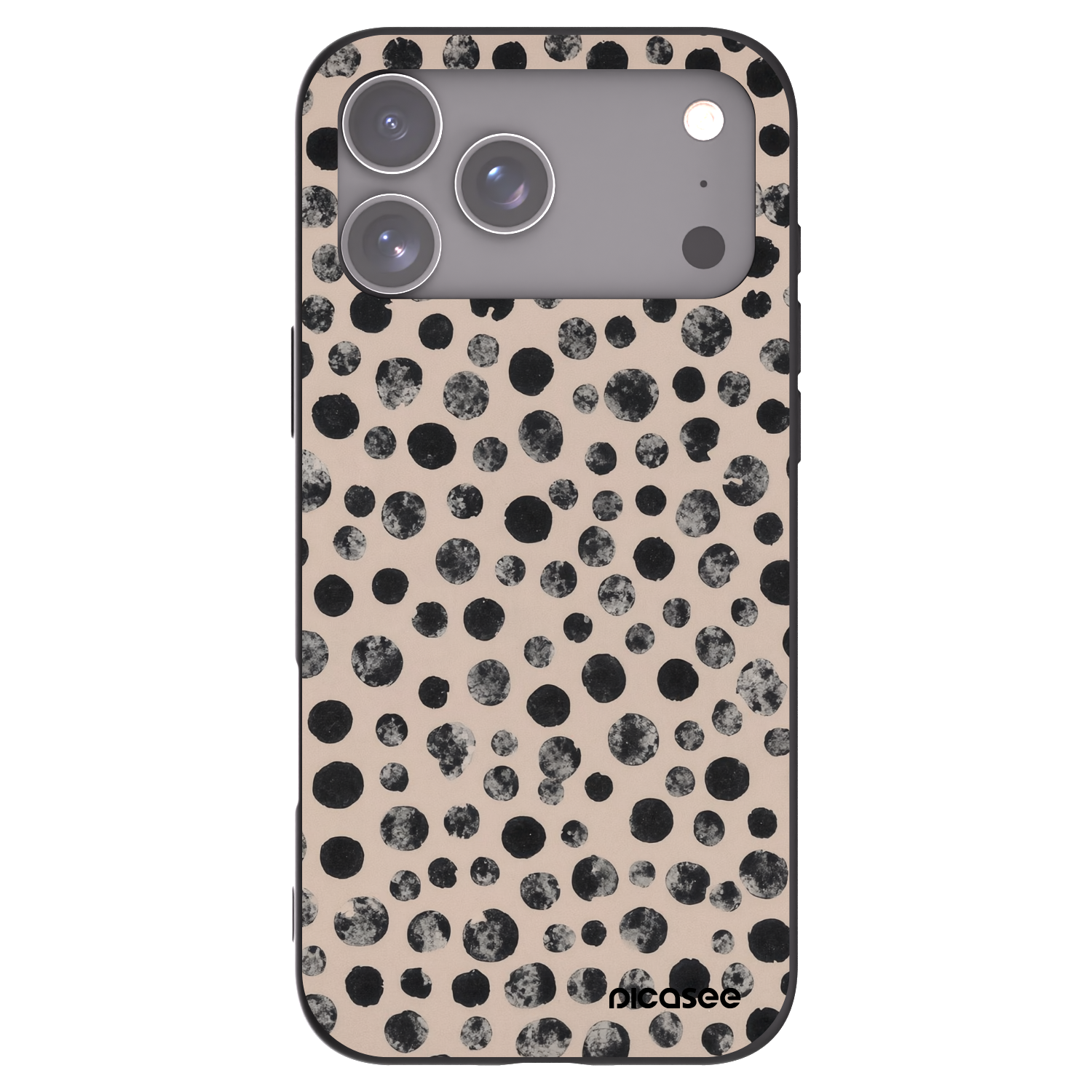 Picasee Apple iPhone 17 Pro Max Hülle - Schwarzes Silikon - Dots