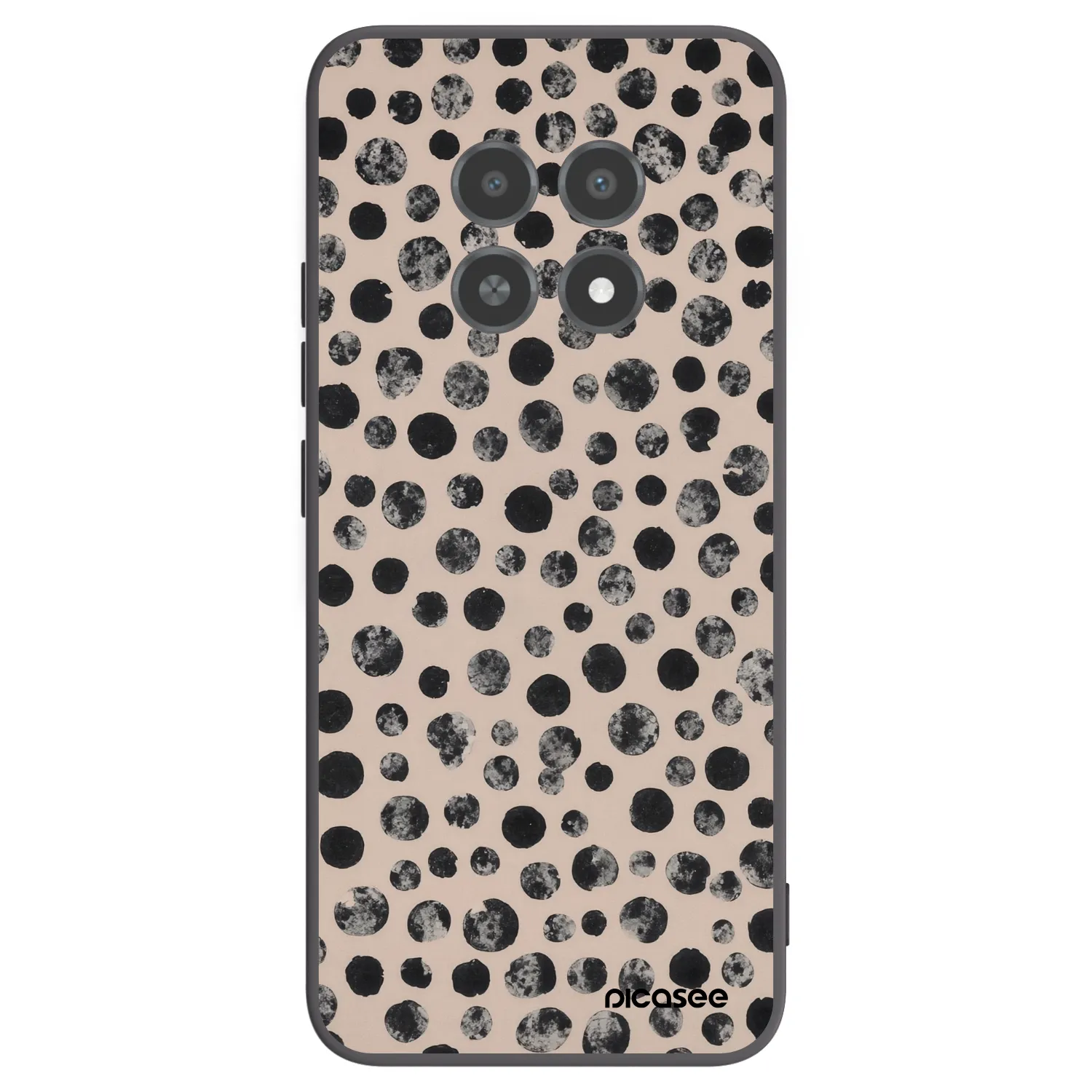 Picasee Realme 12X Hülle - Schwarzes Silikon - Dots