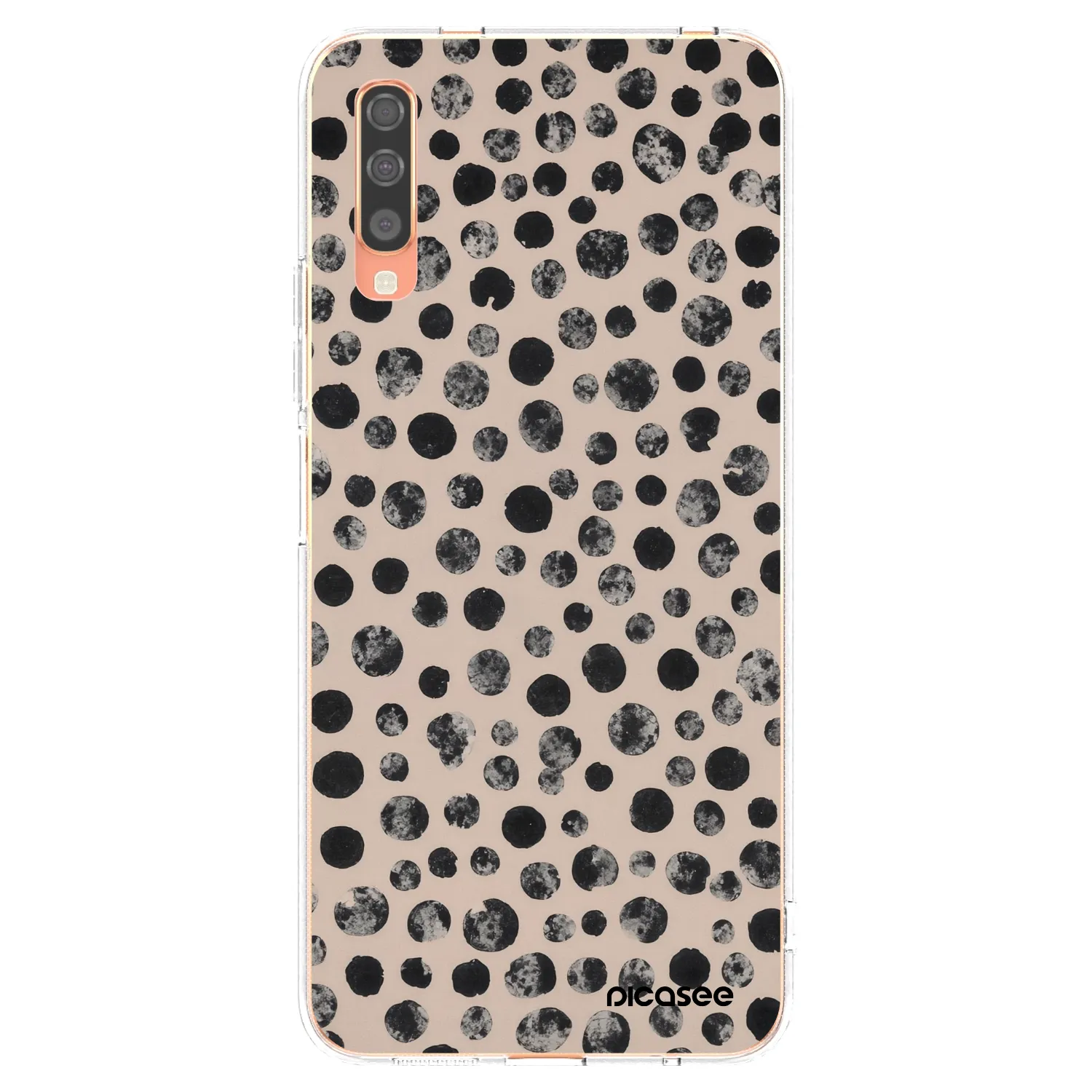 Picasee Samsung Galaxy A70 A705F Hülle - Transparentes Silikon - Dots
