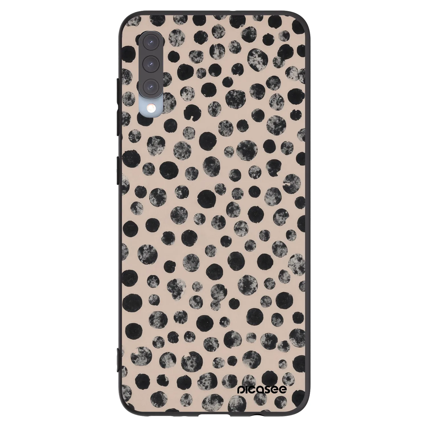 Picasee Samsung Galaxy A70 A705F Hülle - Schwarzes Silikon - Dots