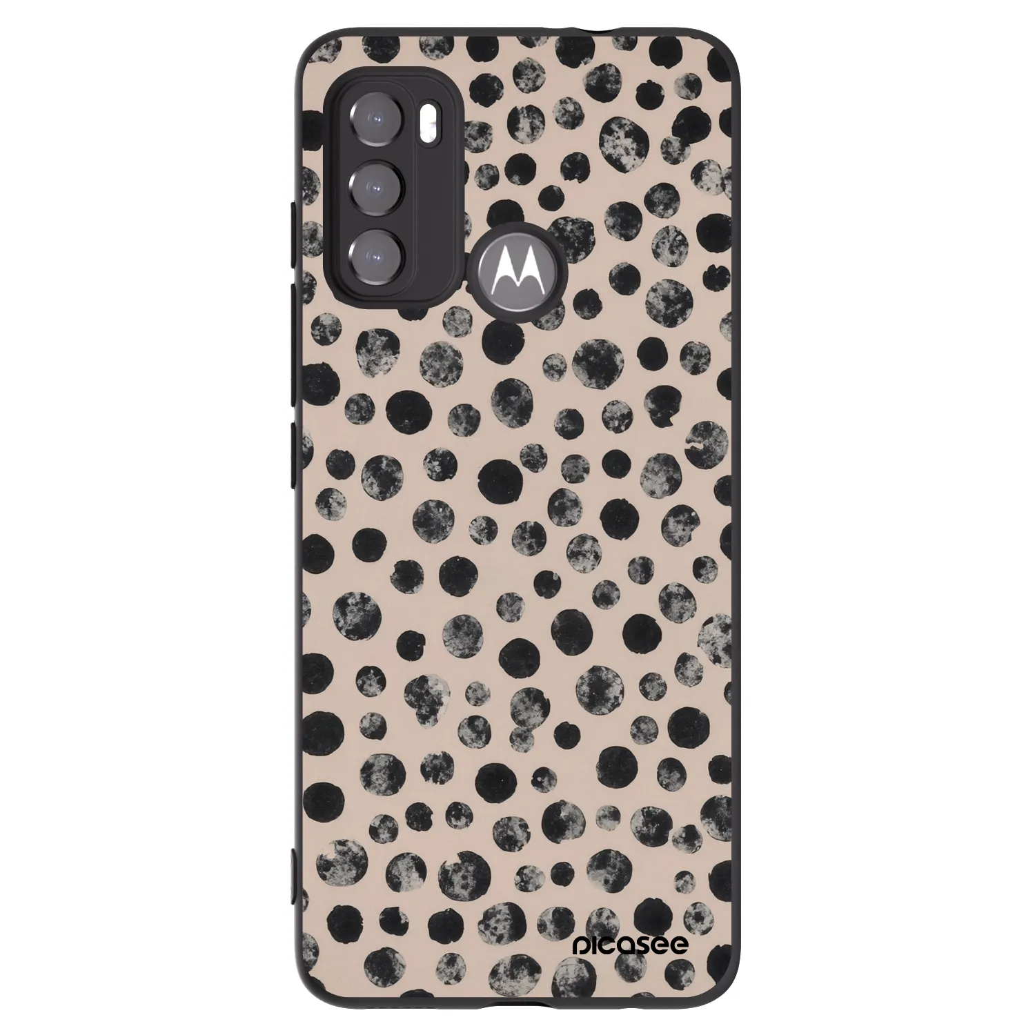 Picasee Motorola Edge 60 5G Hülle - Schwarzes Silikon - Dots