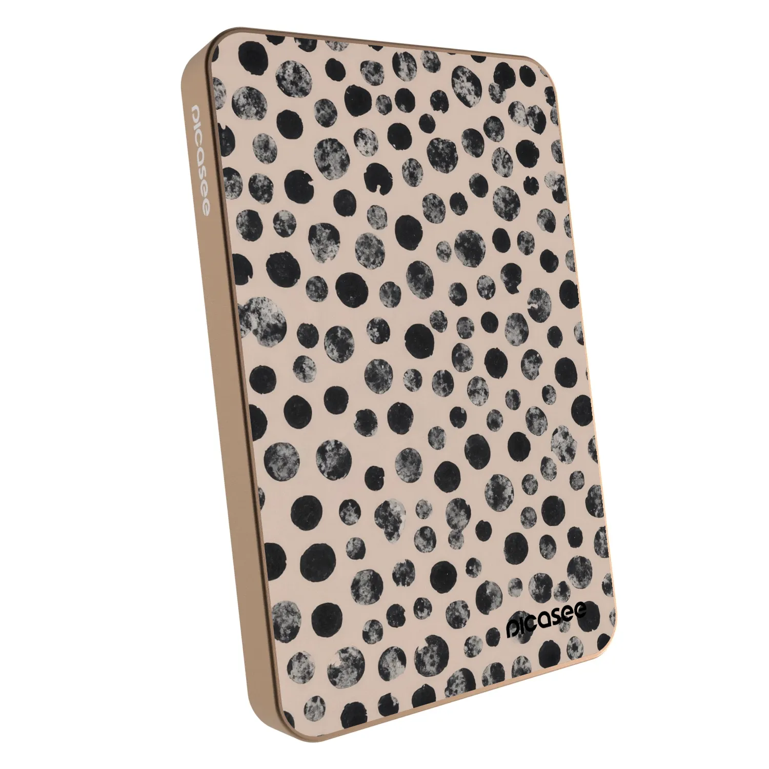 Picasee Powerbank mit MagSafe 5 000 mAh Golden - Dots