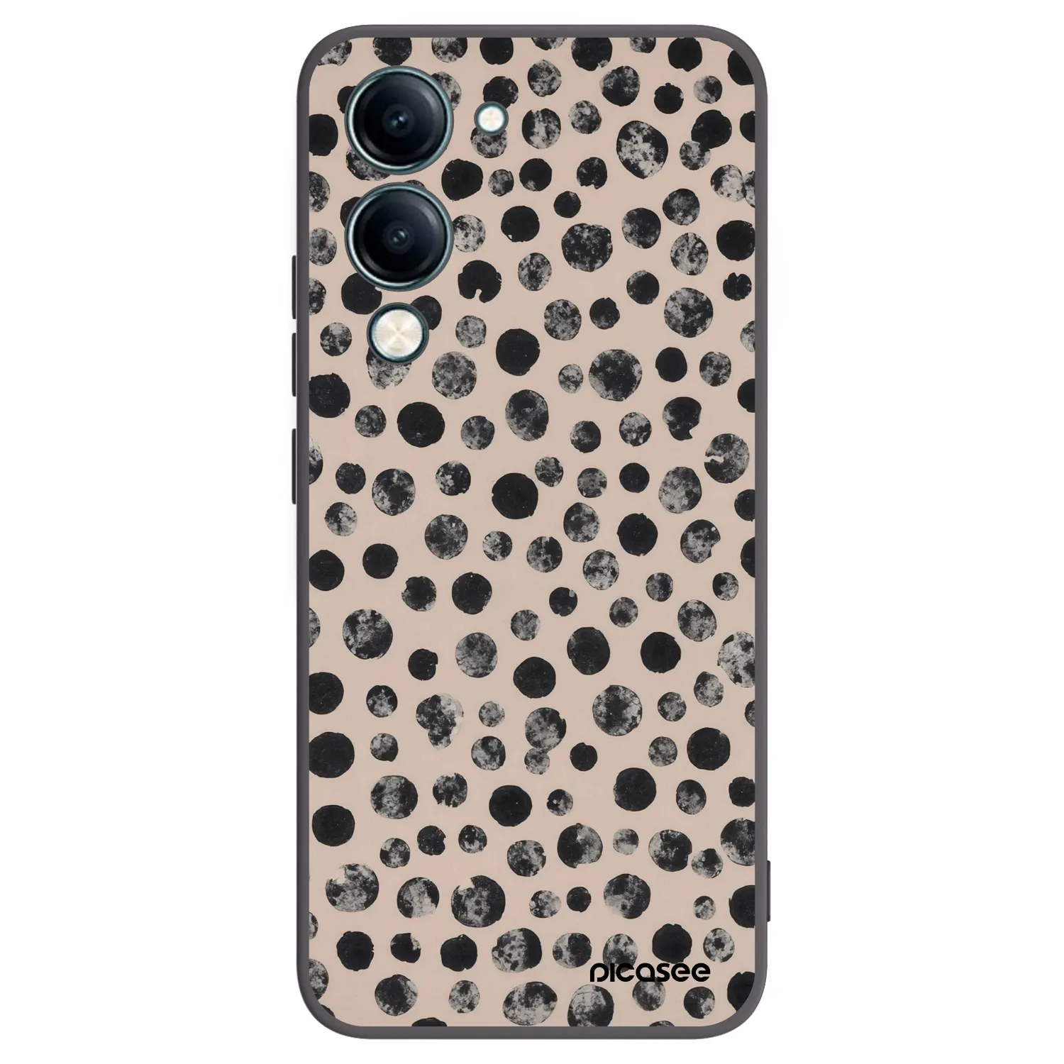Picasee Vivo Y29s 5G Hülle - Schwarzes Silikon - Dots