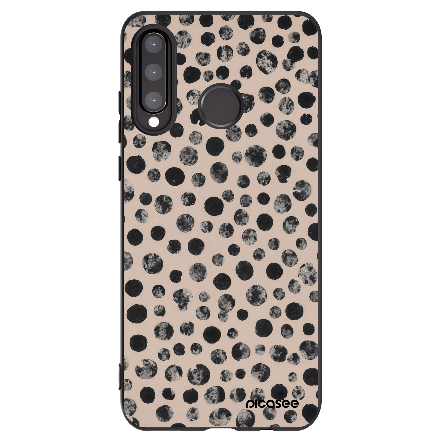 Picasee Huawei P30 Lite Hülle - Schwarzes Silikon - Dots