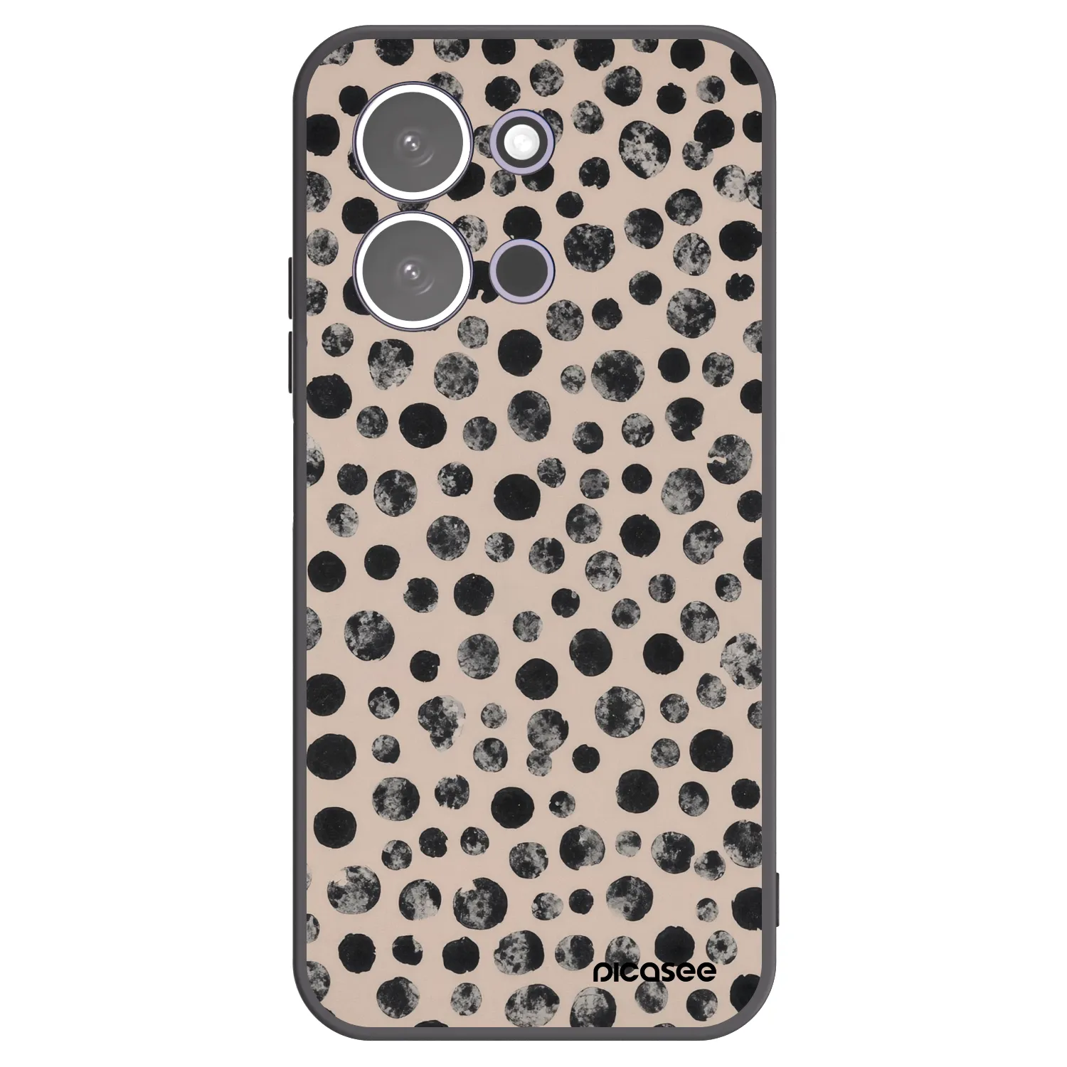 Picasee Xiaomi Redmi 15C 5G Hülle - Schwarzes Silikon - Dots