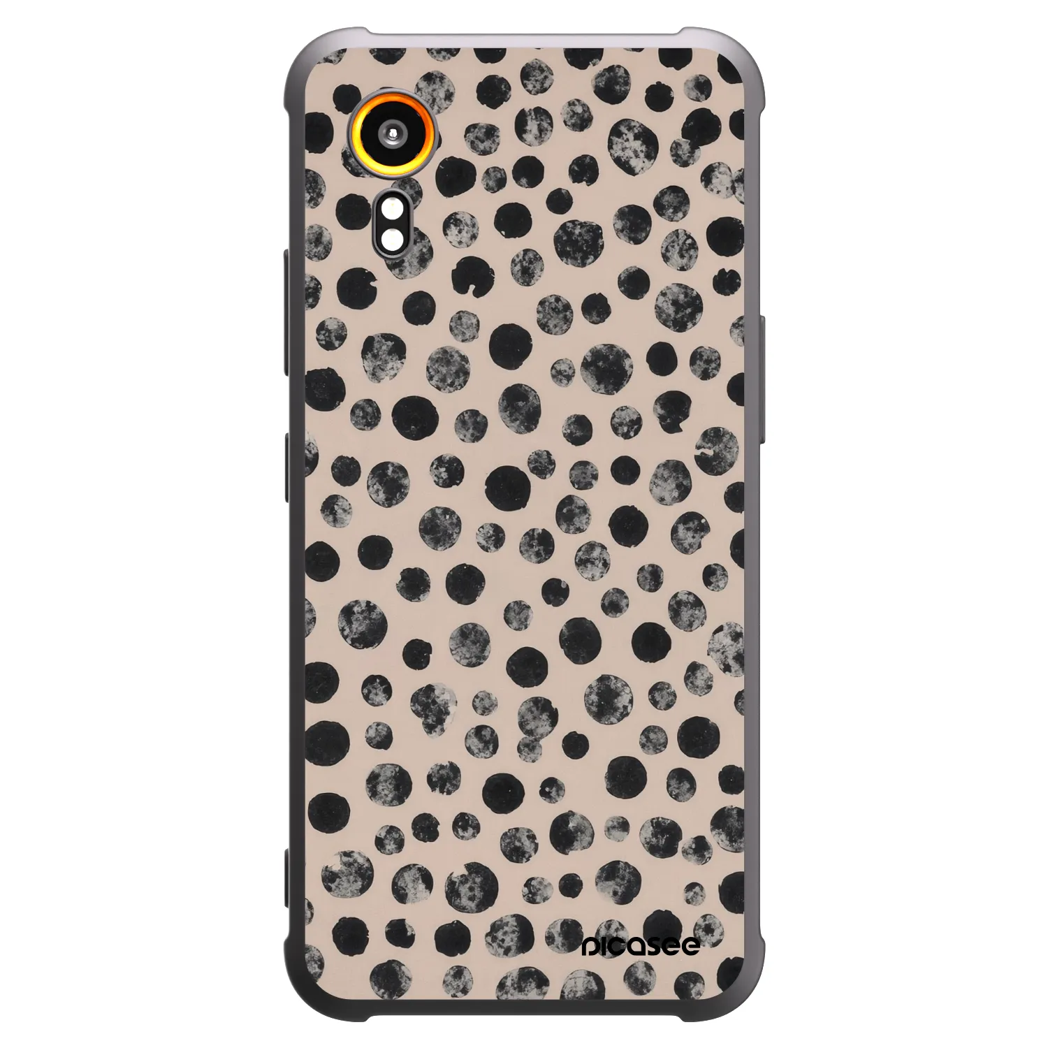 Picasee Samsung Galaxy Xcover 7 Hülle - Schwarzes Silikon - Dots