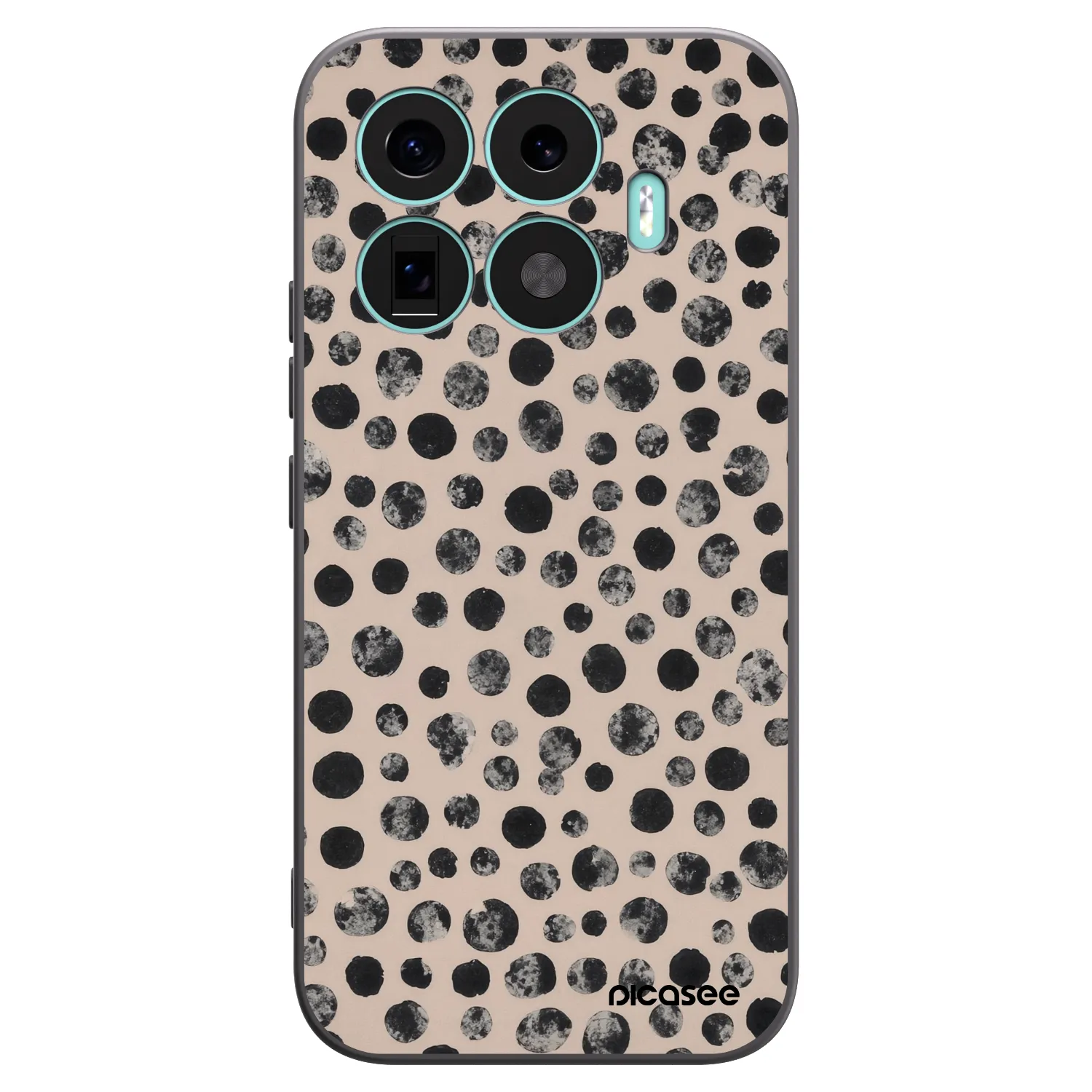 Picasee Xiaomi 17T Hülle - Schwarzes Silikon - Dots