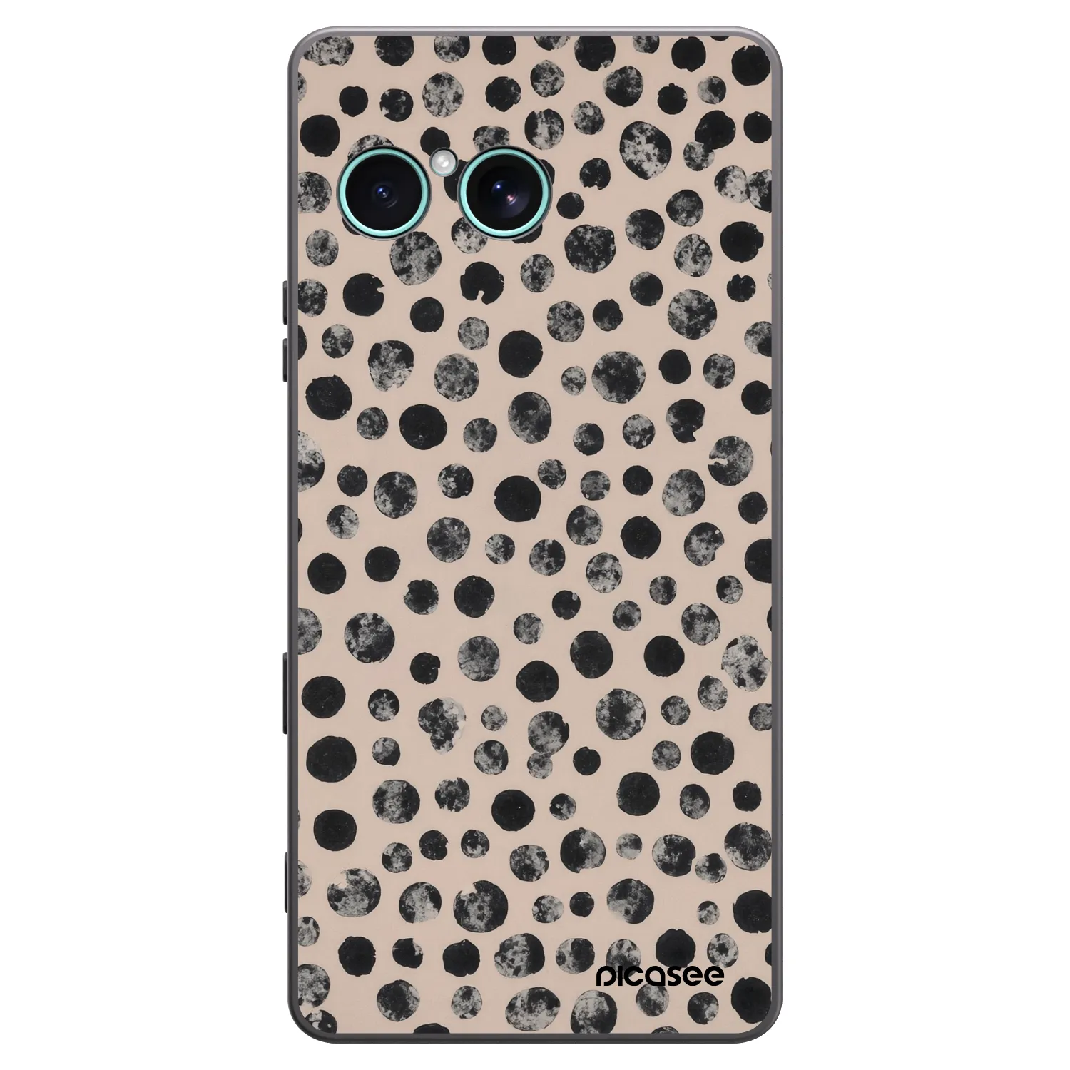 Picasee Sony Xperia 10 VII Hülle - Schwarzes Silikon - Dots