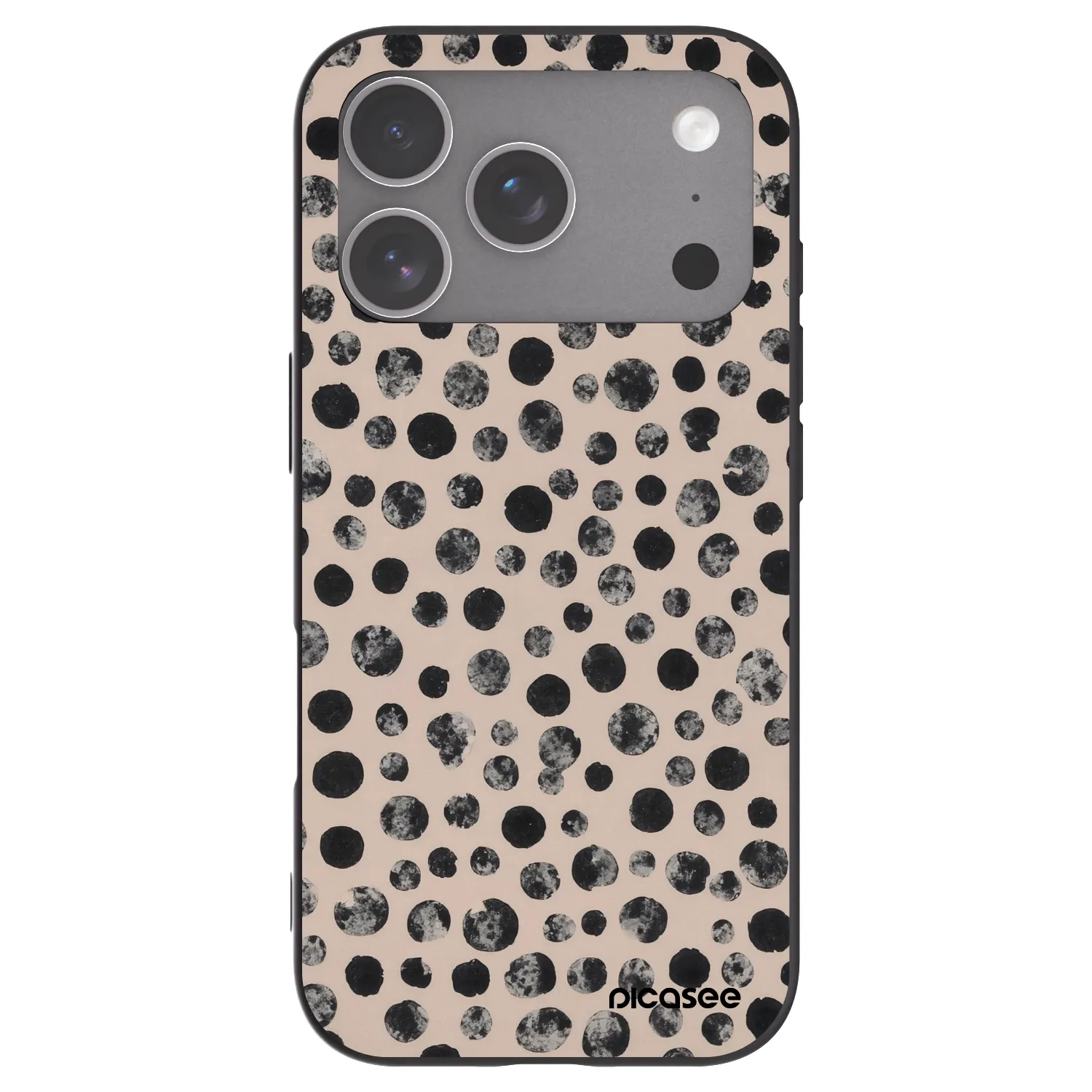 Picasee Apple iPhone 18 Pro Hülle - Schwarzes Silikon - Dots
