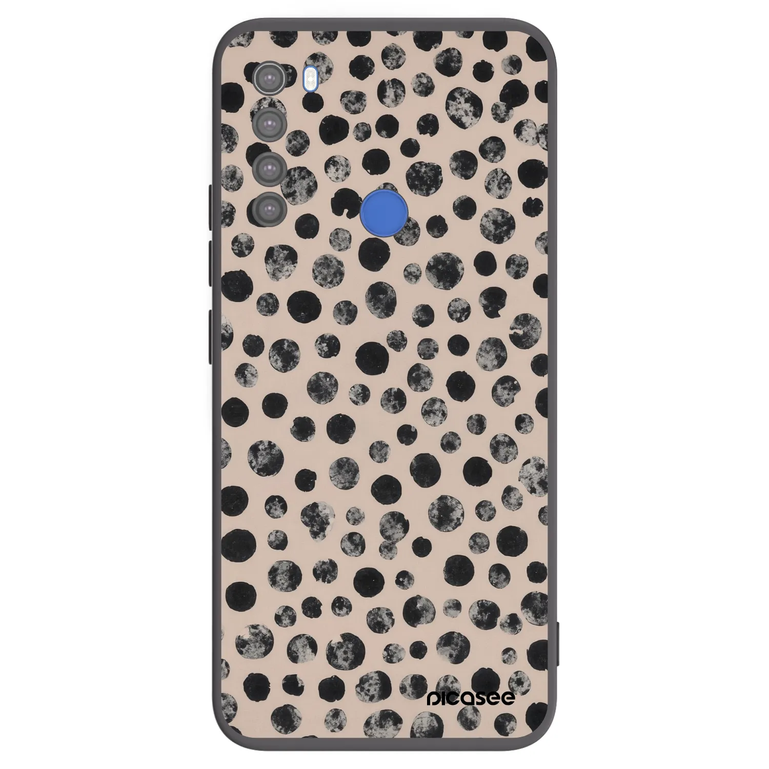 Picasee Xiaomi Redmi Note 8T Hülle - Schwarzes Silikon - Dots