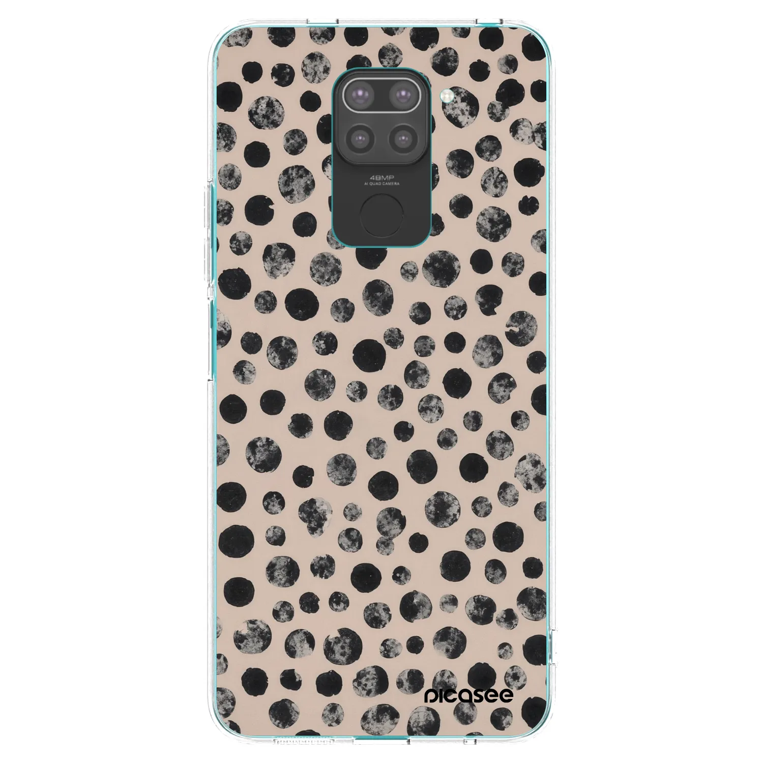 Picasee Xiaomi Redmi Note 9 Hülle - Schwarzes Silikon - Dots
