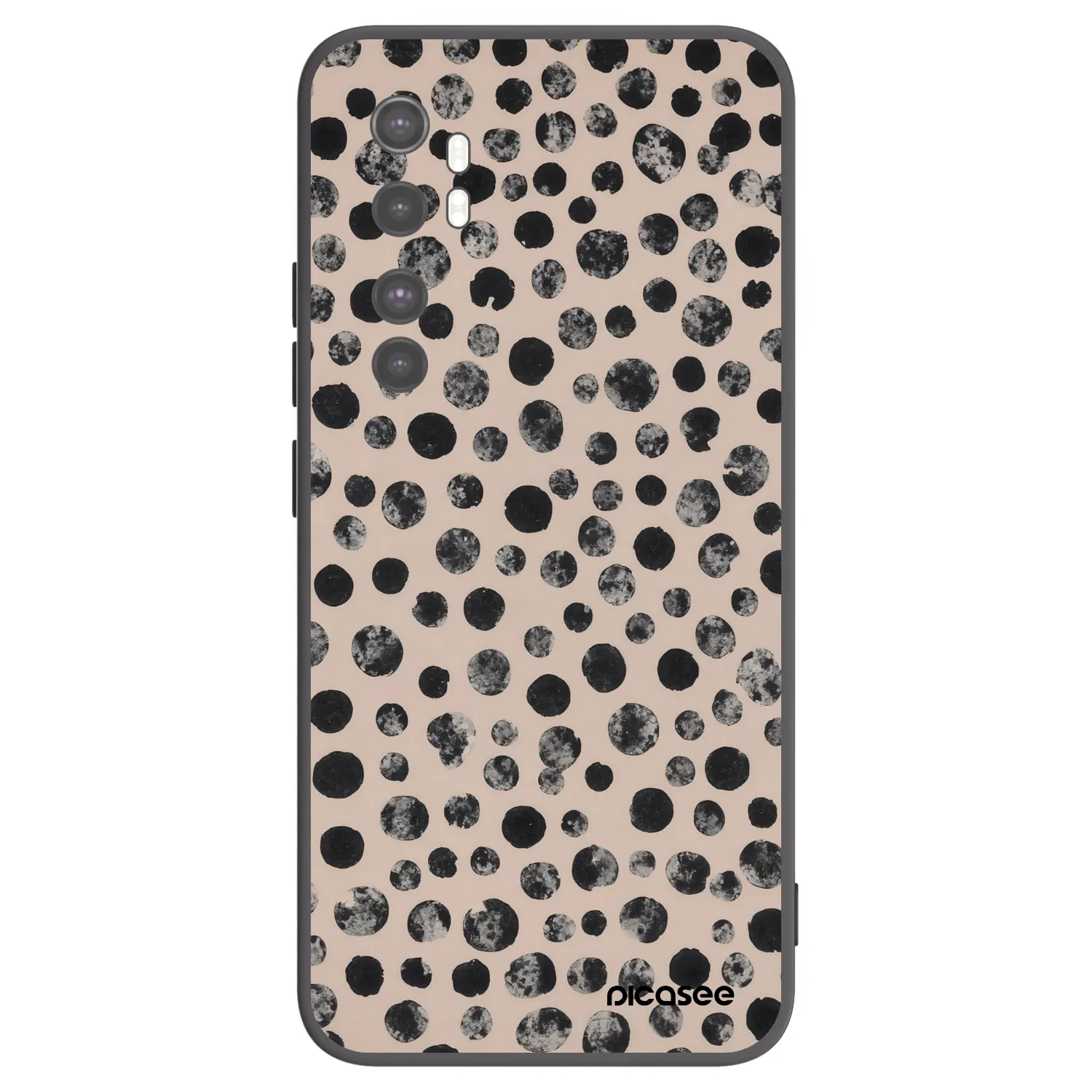 Picasee Xiaomi Mi Note 10 Lite Hülle - Schwarzes Silikon - Dots