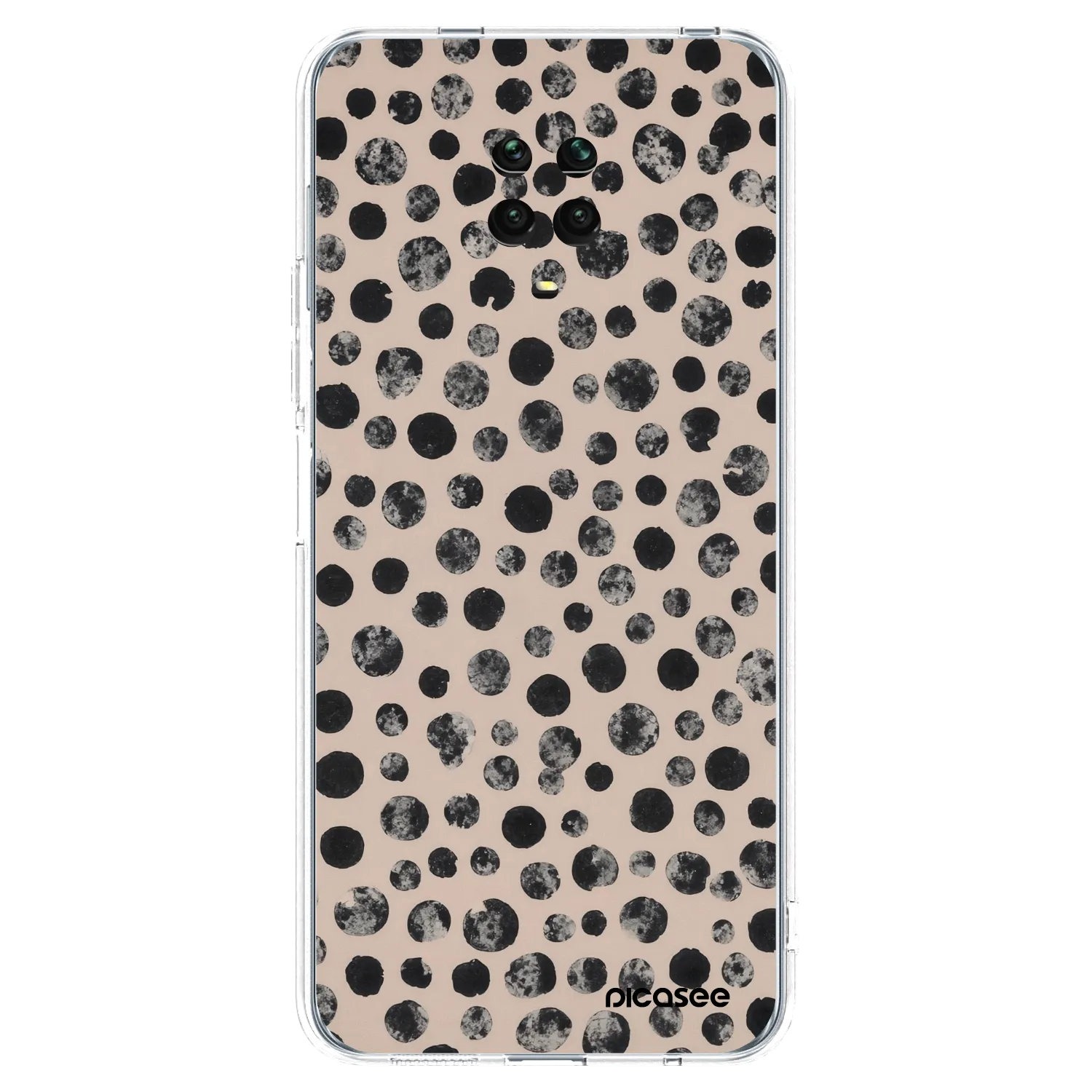 Picasee Xiaomi Redmi Note 9S Hülle - Transparentes Silikon - Dots