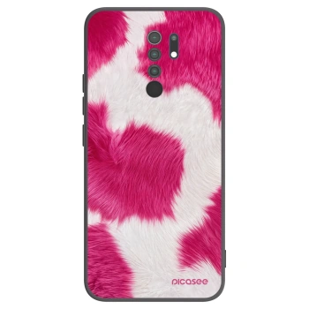 Picasee Xiaomi Redmi 9 Hülle - Schwarzes Silikon - Pink Moo