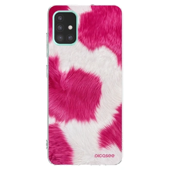 Picasee Samsung Galaxy M31s Hülle - Transparentes Silikon - Pink Moo