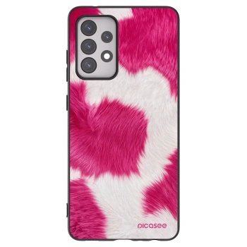 Picasee Samsung Galaxy A52 5G A525F Hülle - Schwarzes Silikon - Pink Moo