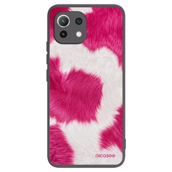 Picasee Xiaomi Mi 11 Lite Hülle - Schwarzes Silikon - Pink Moo
