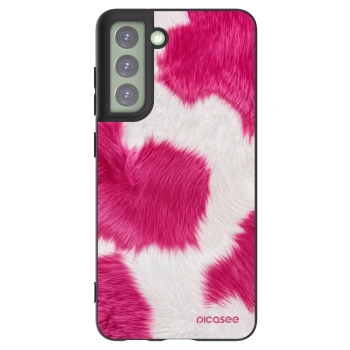 Picasee Samsung Galaxy S21 FE 5G Hülle - Schwarzes Silikon - Pink Moo