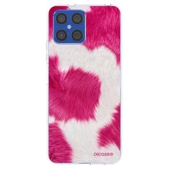 Picasee Honor X8 4G Hülle - Transparentes Silikon - Pink Moo