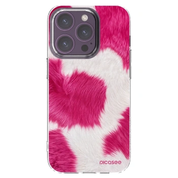 Picasee Apple iPhone 14 Pro Hülle - Transparentes Silikon - Pink Moo