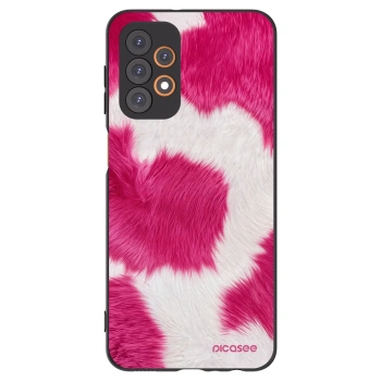 Picasee Samsung Galaxy A23 A235F 4G Hülle - Schwarzes Silikon - Pink Moo