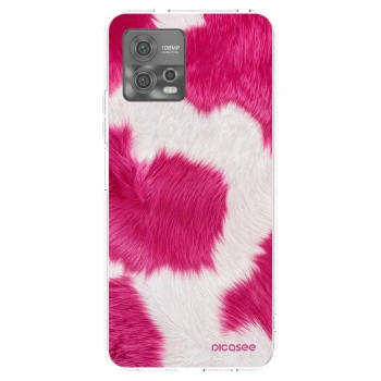 Picasee Motorola Moto G72 Hülle - Transparentes Silikon - Pink Moo